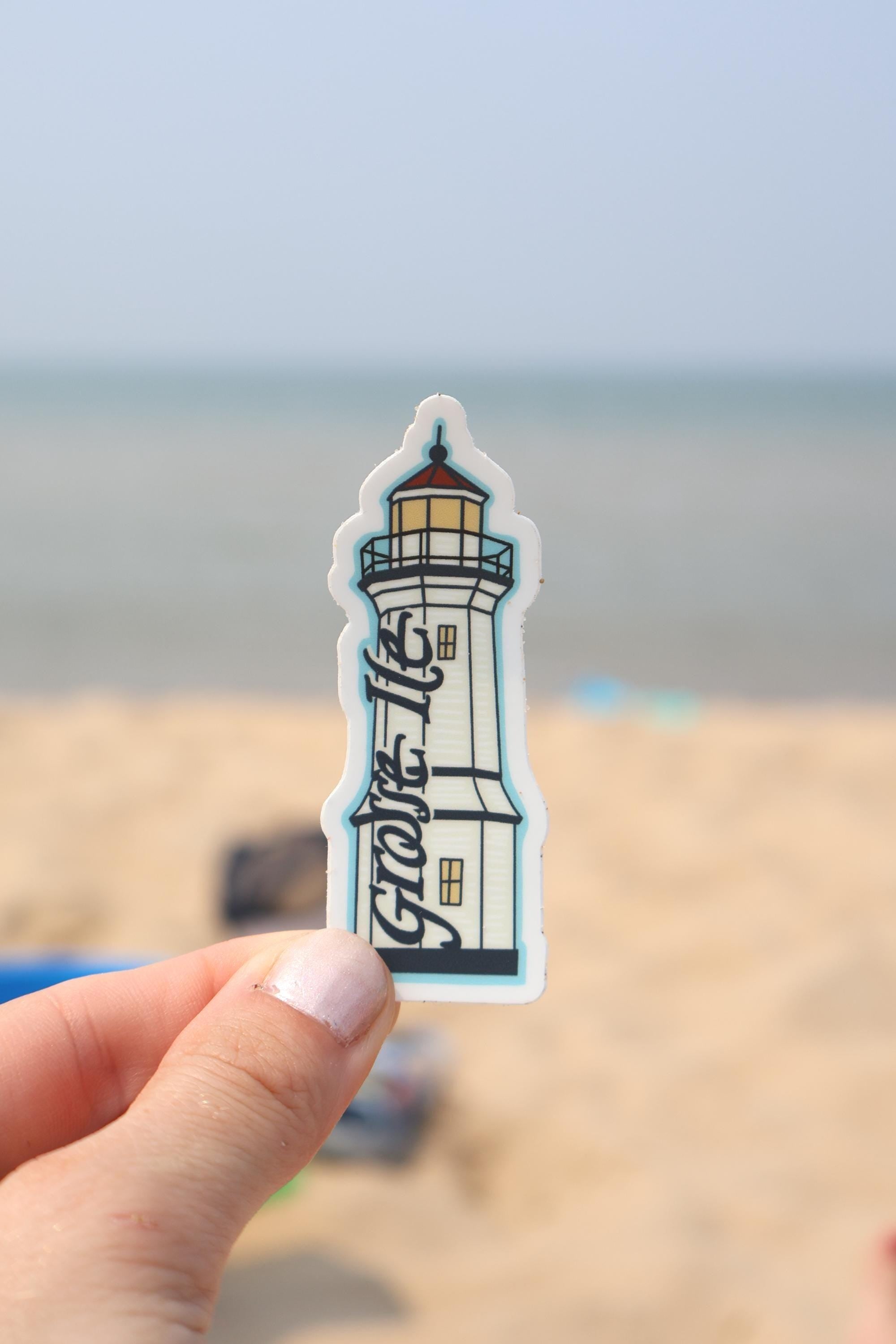 Grosse Ile Lighthouse Sticker - Waterproof Matte Vinyl