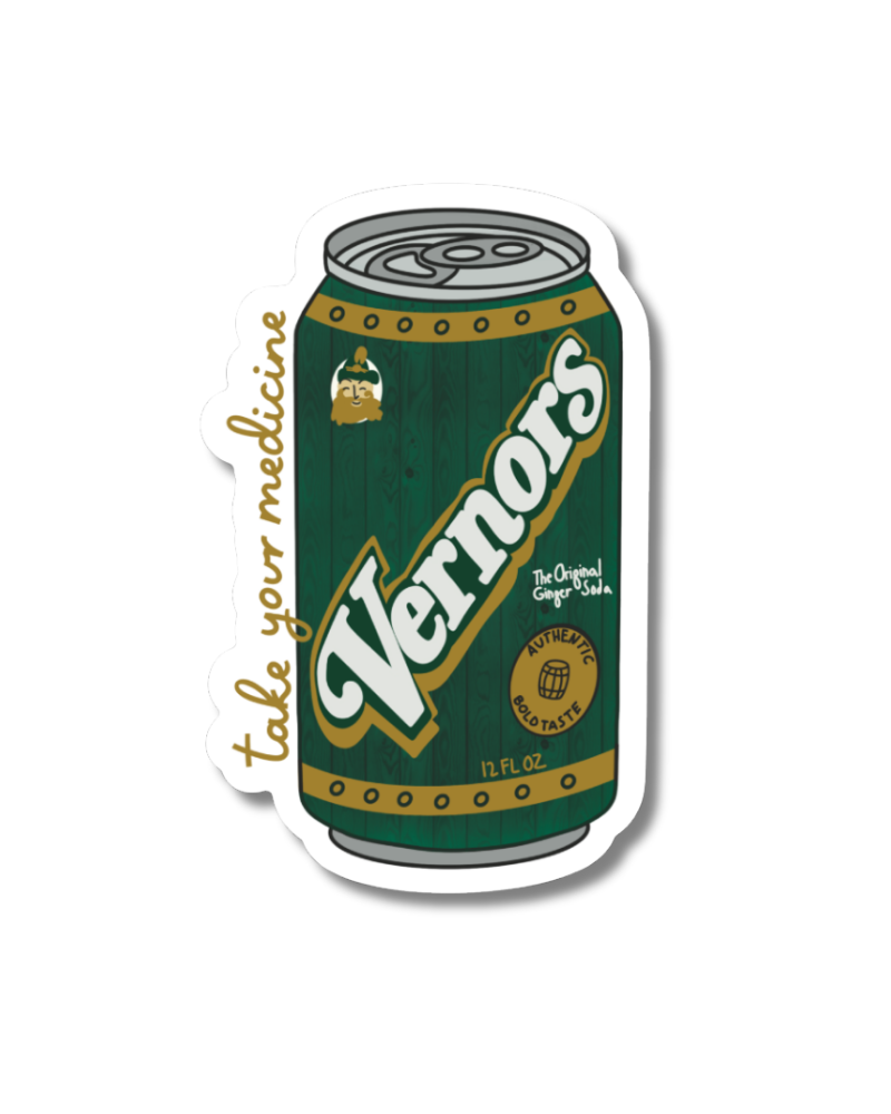 Vernors Take Your Medicine Ginger Ale Sticker - Waterproof Matte Vinyl