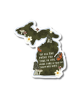 Michigan Outdoor Dirt Path Nature Trail Sticker - Waterproof Matte Vinyl
