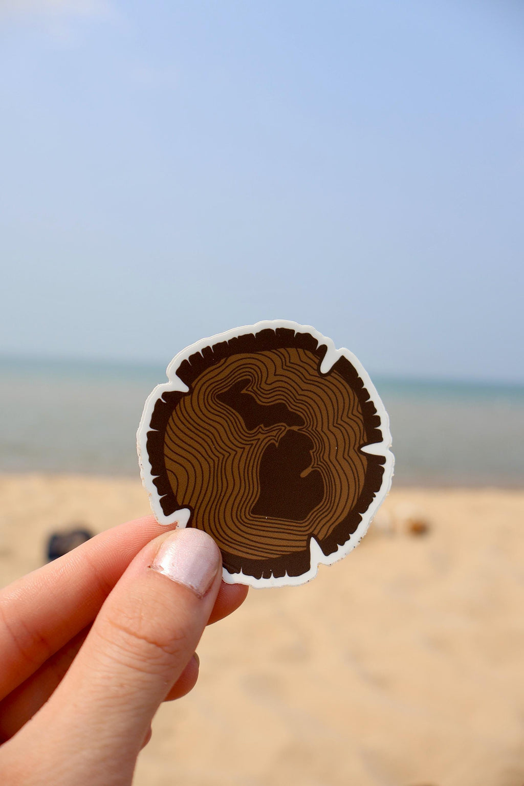 Michigan Forest Tree Ring Sticker - Waterproof Matte Vinyl