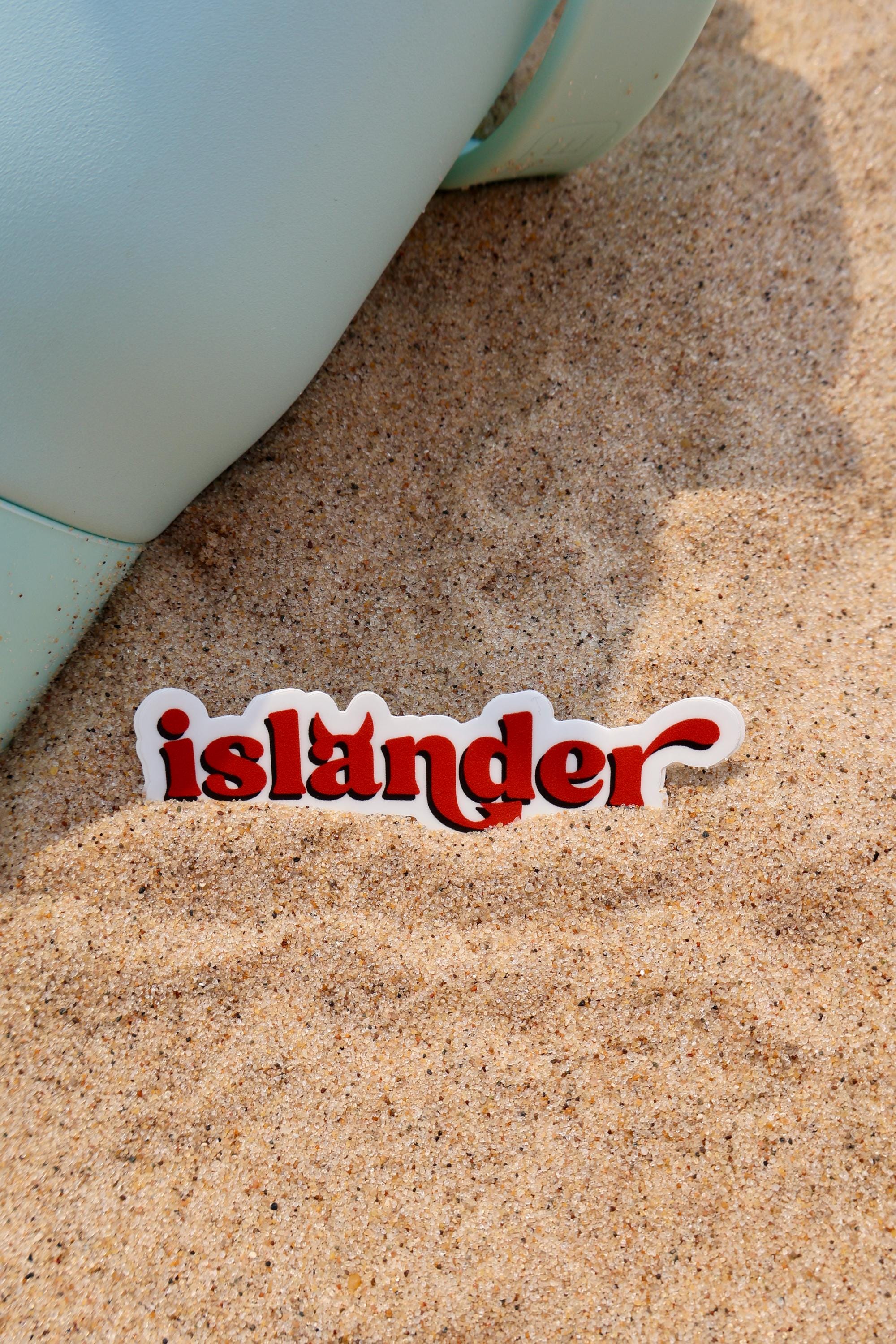Grosse Ile Islander Red Devil Sticker - Waterproof Matte Vinyl