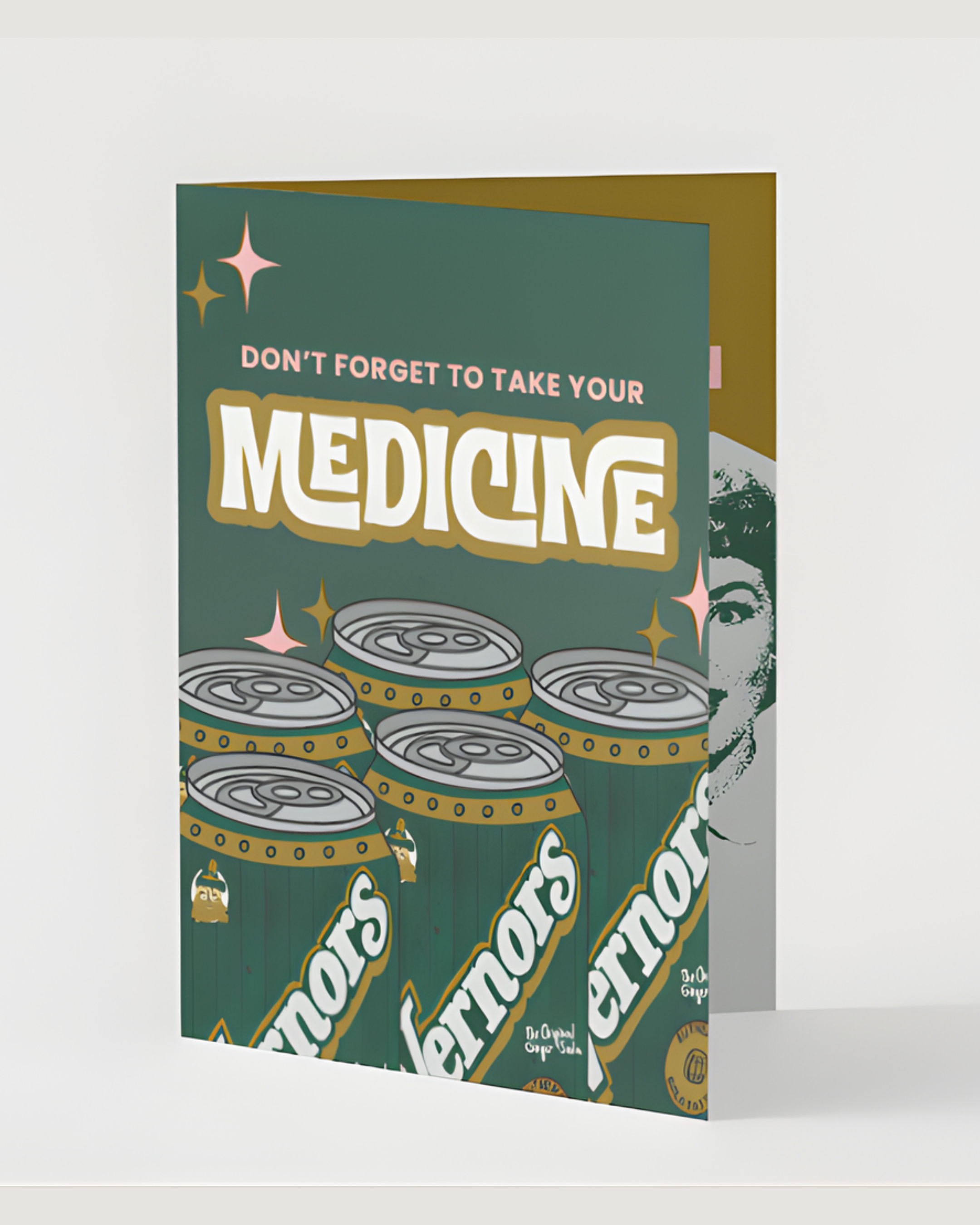 Take Your “Medicine" Vintage Vernors Michigan Get Well Card