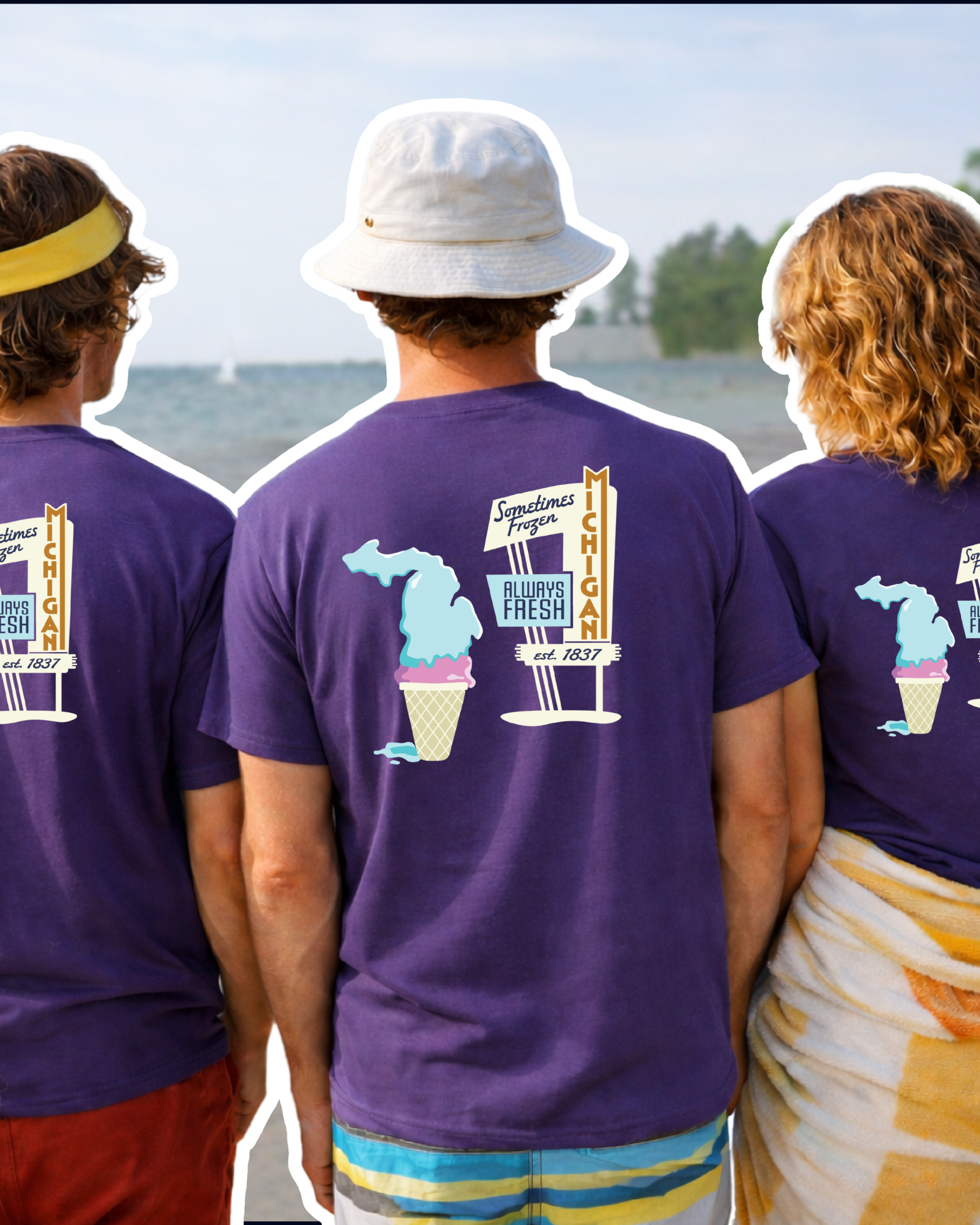 Blue Moon Ice Cream "Sometimes Frozen, Always Fresh" - Unisex Comfort Colors Short-Sleeved Tee