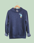 Blue Moon Ice Cream "Sometimes Frozen, Always Fresh" - Unisex Bella Canvas Super Soft Hoodie