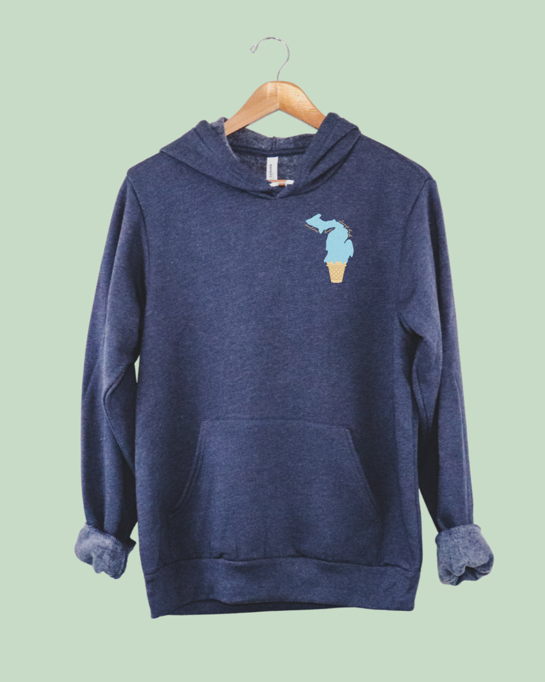 Blue Moon Ice Cream "Sometimes Frozen, Always Fresh" - Unisex Bella Canvas Super Soft Hoodie