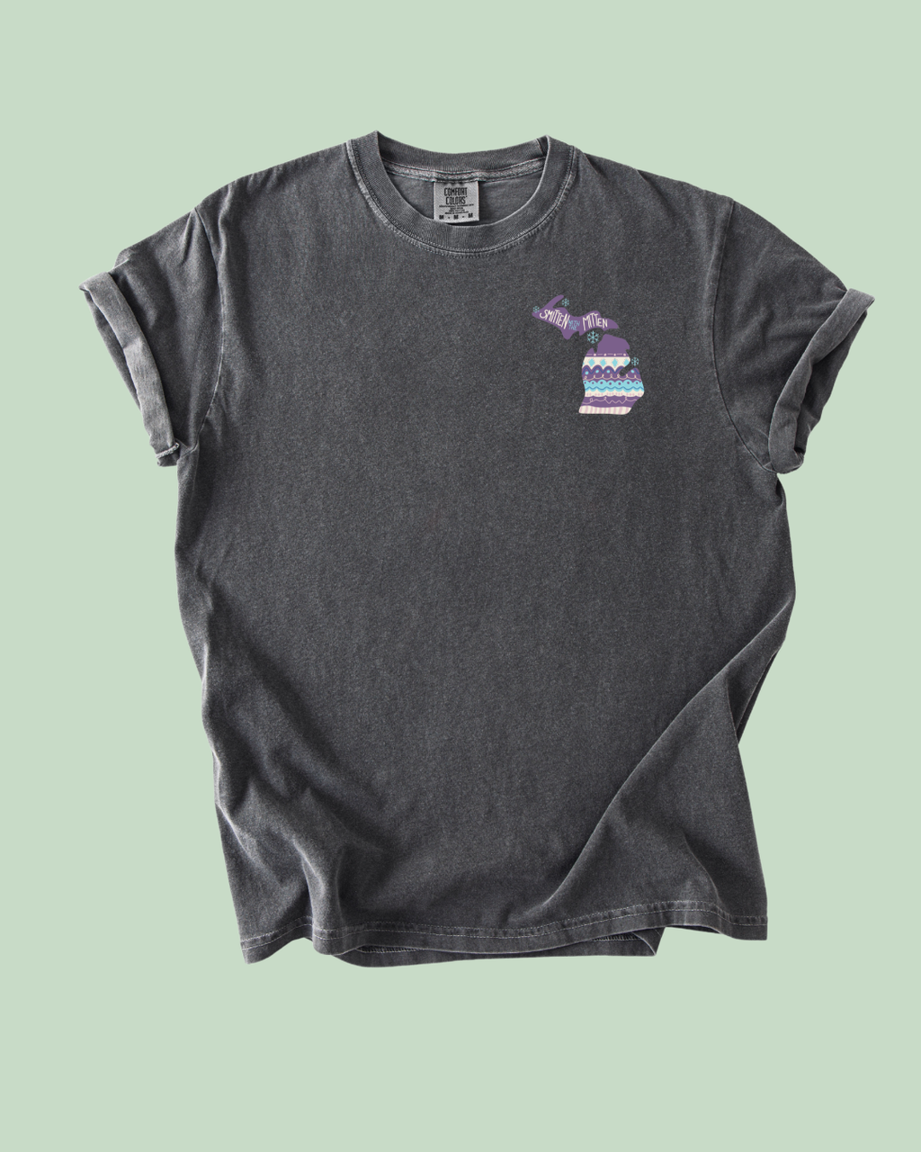 Smitten with the Mitten Sweater Mitten - Unisex Comfort Colors Short-Sleeved Tee