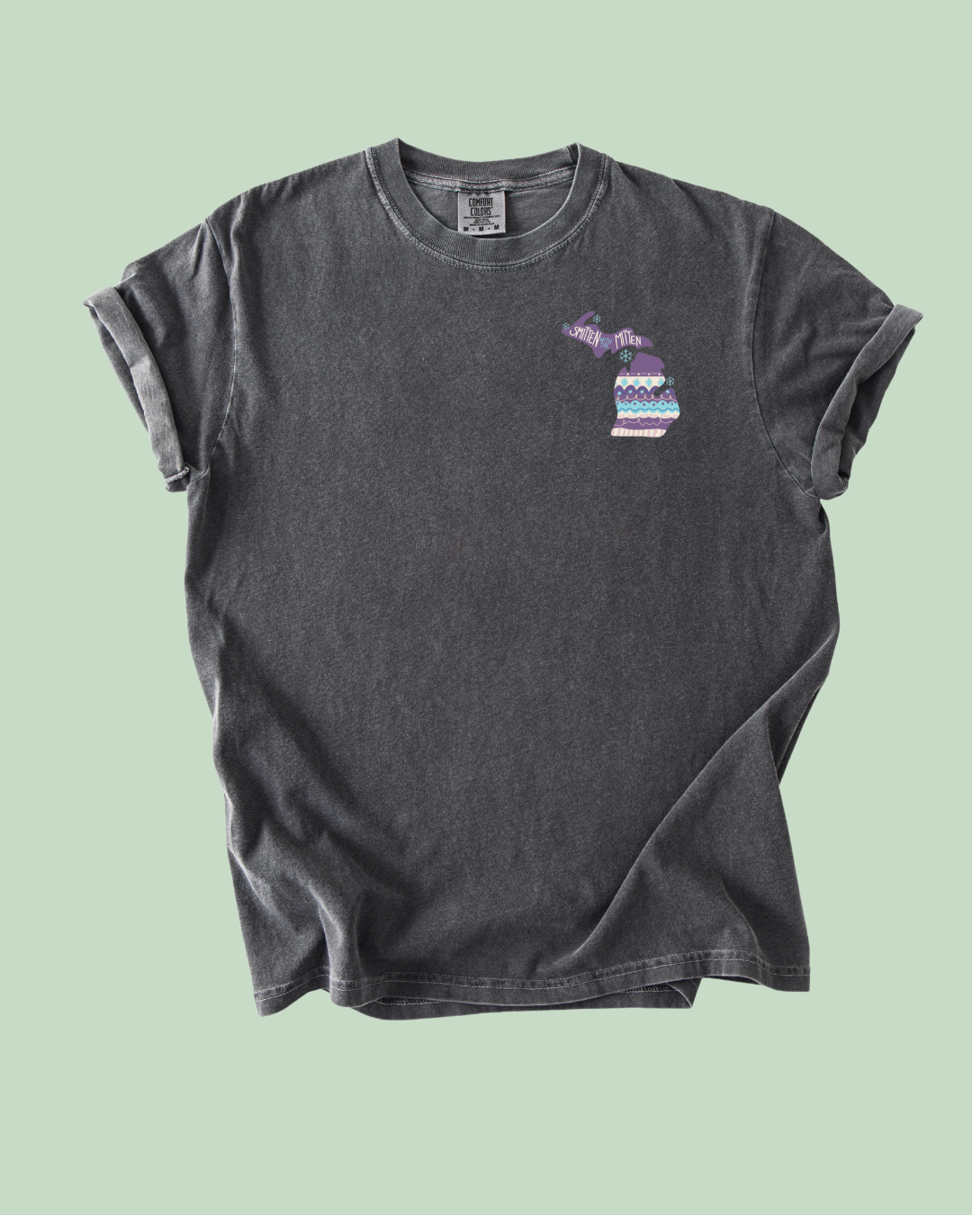 Smitten with the Mitten Sweater Mitten - Unisex Comfort Colors Short-Sleeved Tee