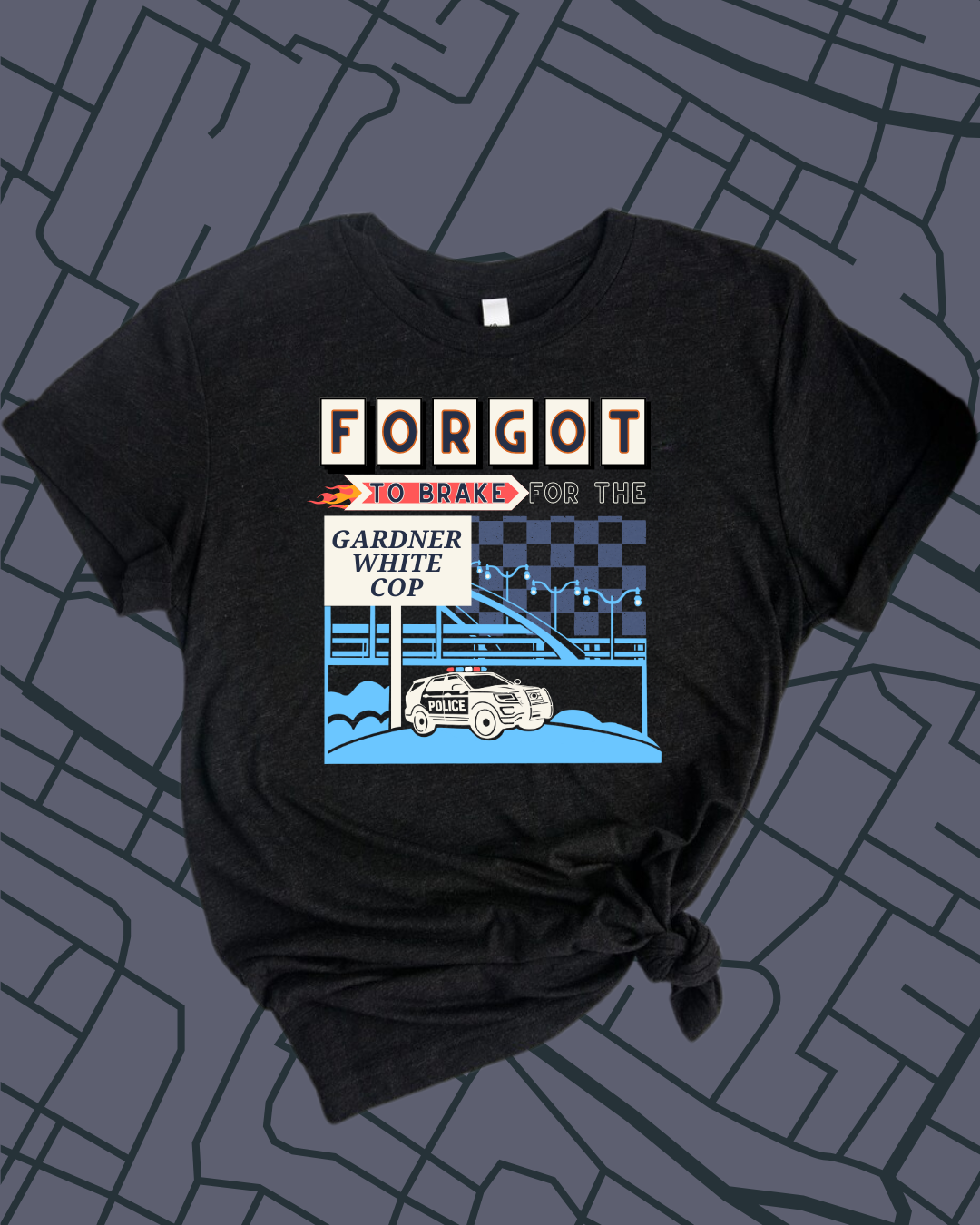 Gardner White Cop | Telegraph, Taylor Michigan | Unisex Bella Canvas Triblend Short-Sleeved Tee