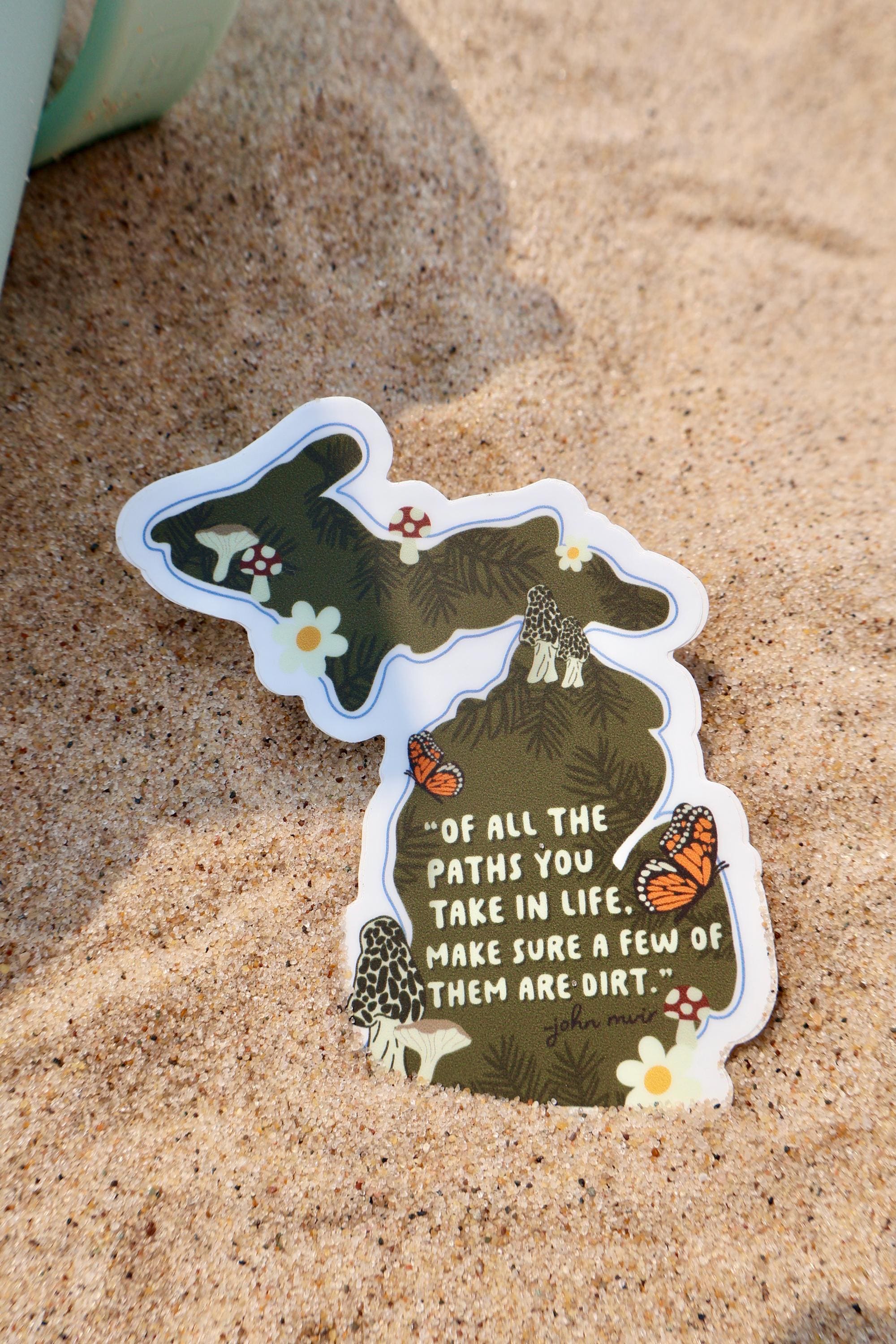 Michigan Outdoor Dirt Path Nature Trail Sticker - Waterproof Matte Vinyl