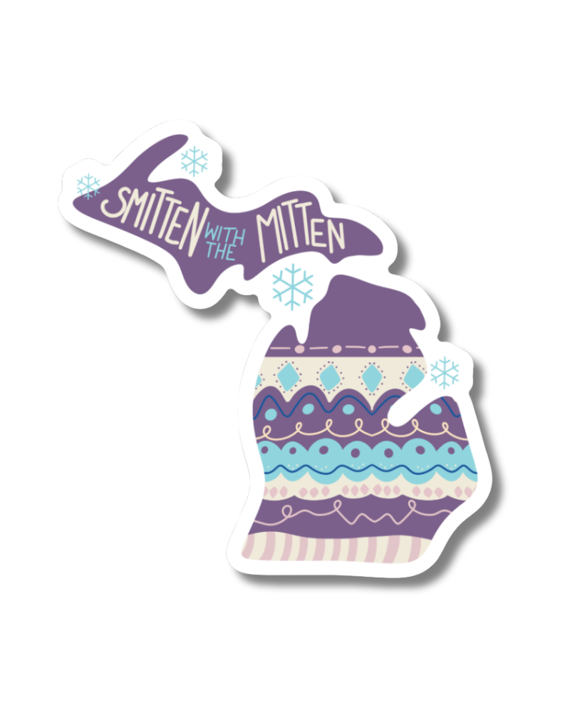 Michigan Winter Mitten Sticker - Waterproof Matte Vinyl