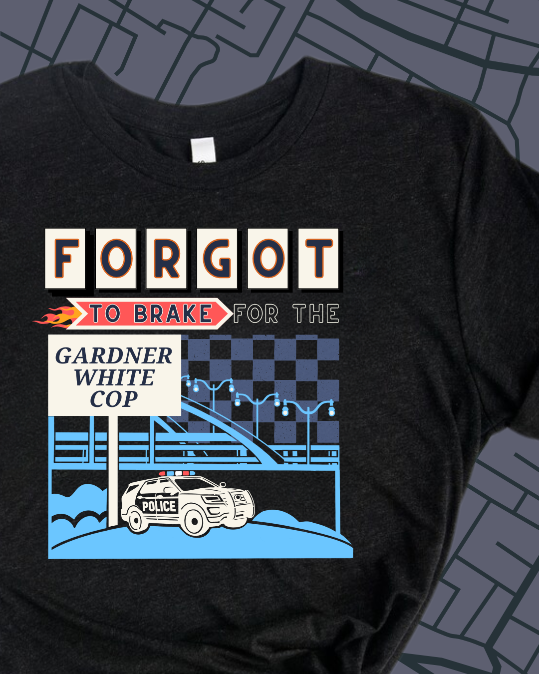 Gardner White Cop | Telegraph, Taylor Michigan | Unisex Bella Canvas Triblend Short-Sleeved Tee