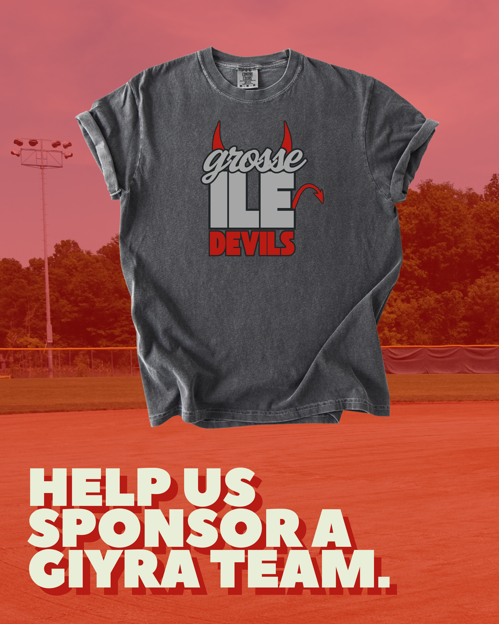 GIYRA Fundraiser Shirts - Grosse Ile Red Devil Shirt