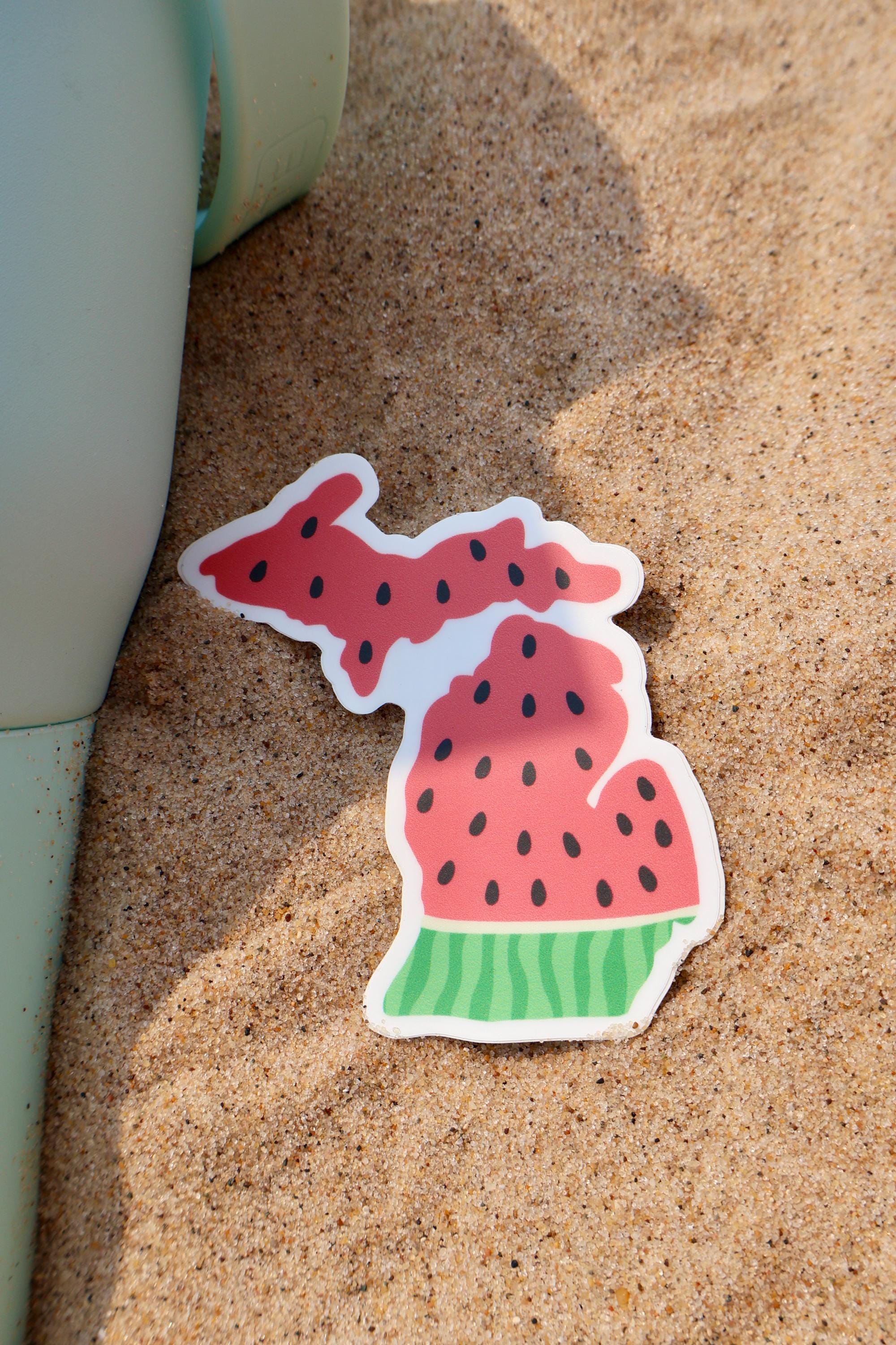 Michigan Watermelon Sticker - Waterproof Matte Vinyl