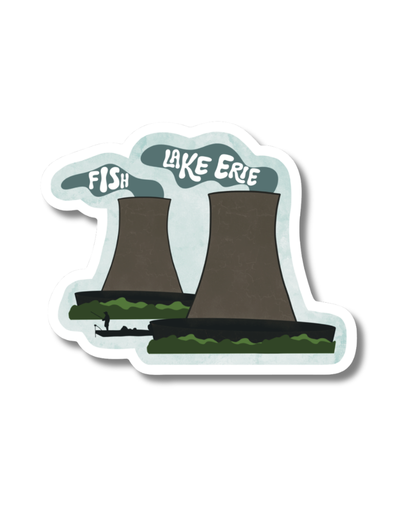 Lake Erie Fermi Stacks Fishing Sticker - Waterproof Matte Vinyl