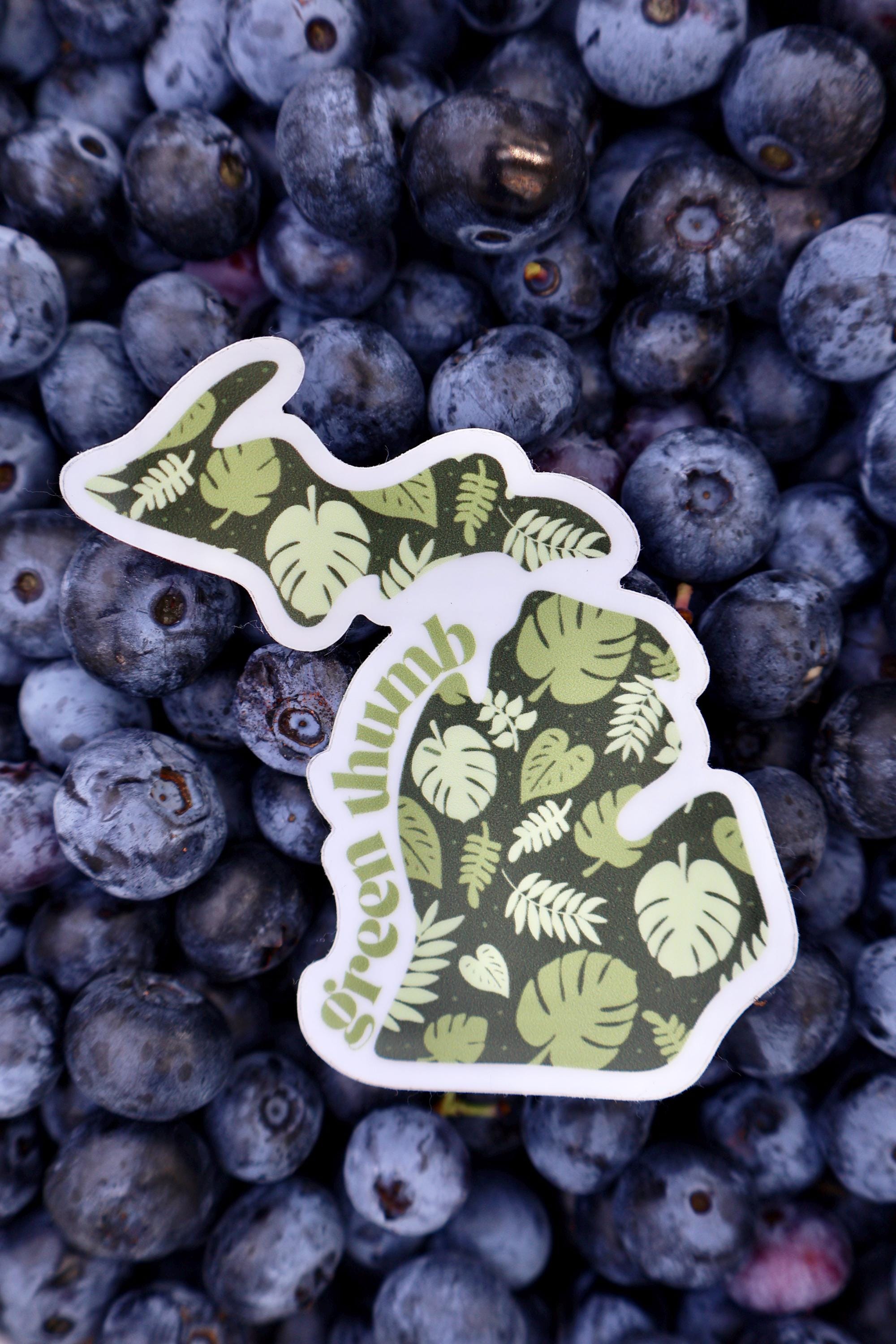 Michigan Green Thumb Houseplant Sticker - Waterproof Matte Vinyl