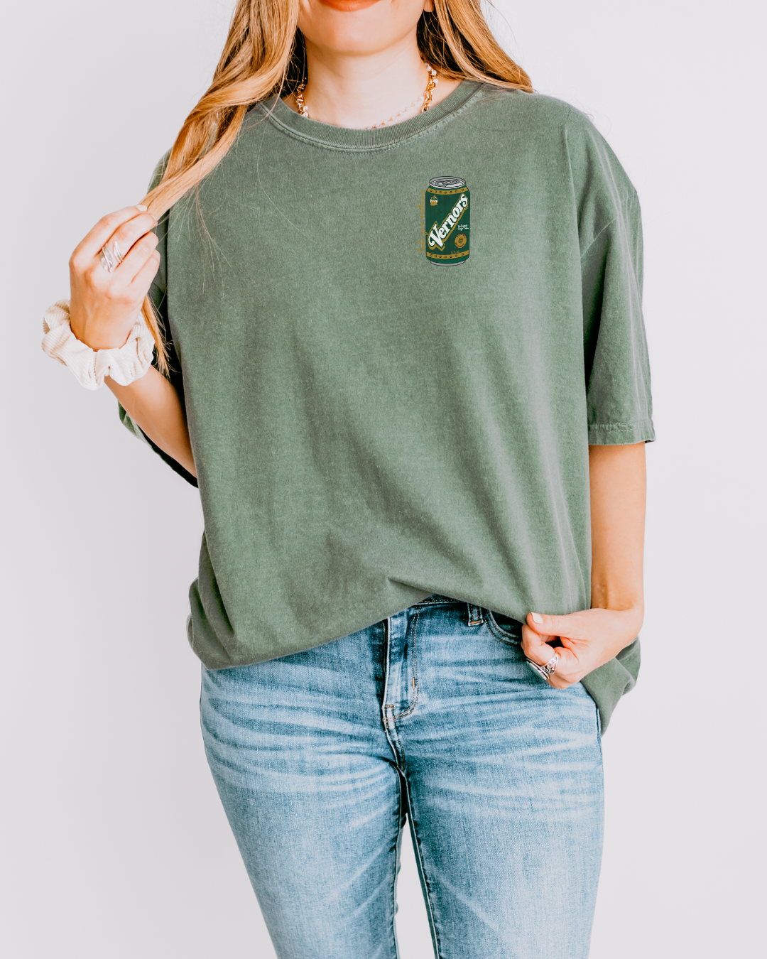 Vernors Take Your Medicine - Unisex Comfort Colors Short-Sleeved Tee Moss Green