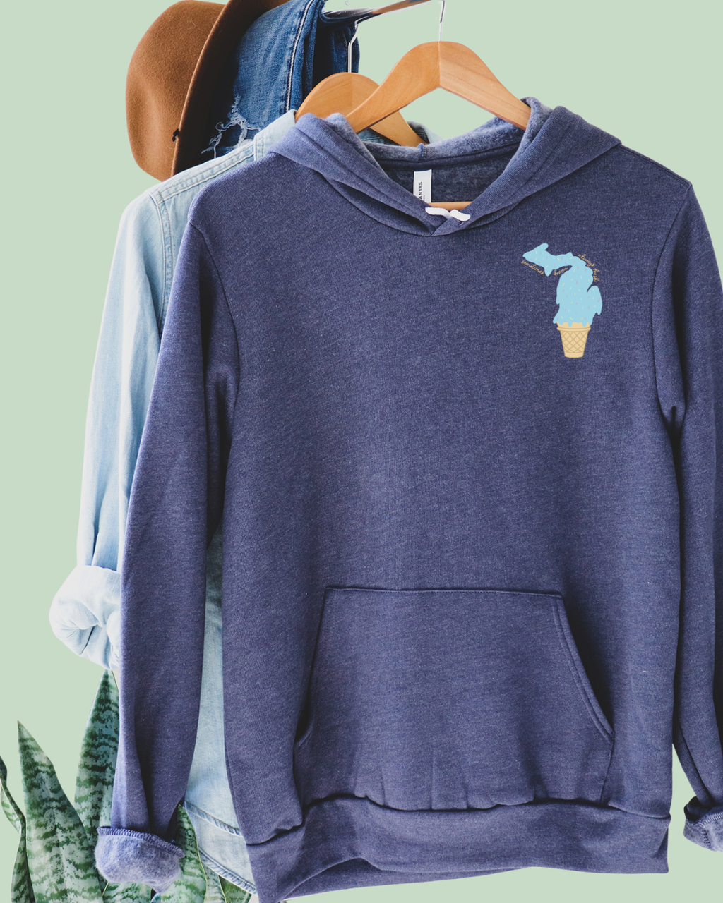 Blue Moon Ice Cream "Sometimes Frozen, Always Fresh" - Unisex Bella Canvas Super Soft Hoodie