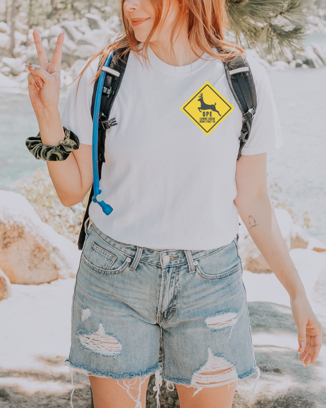 Michigan Ope Deer "Lemme Sneak Right Past Ya" - Unisex Comfort Colors Short-Sleeved Tee