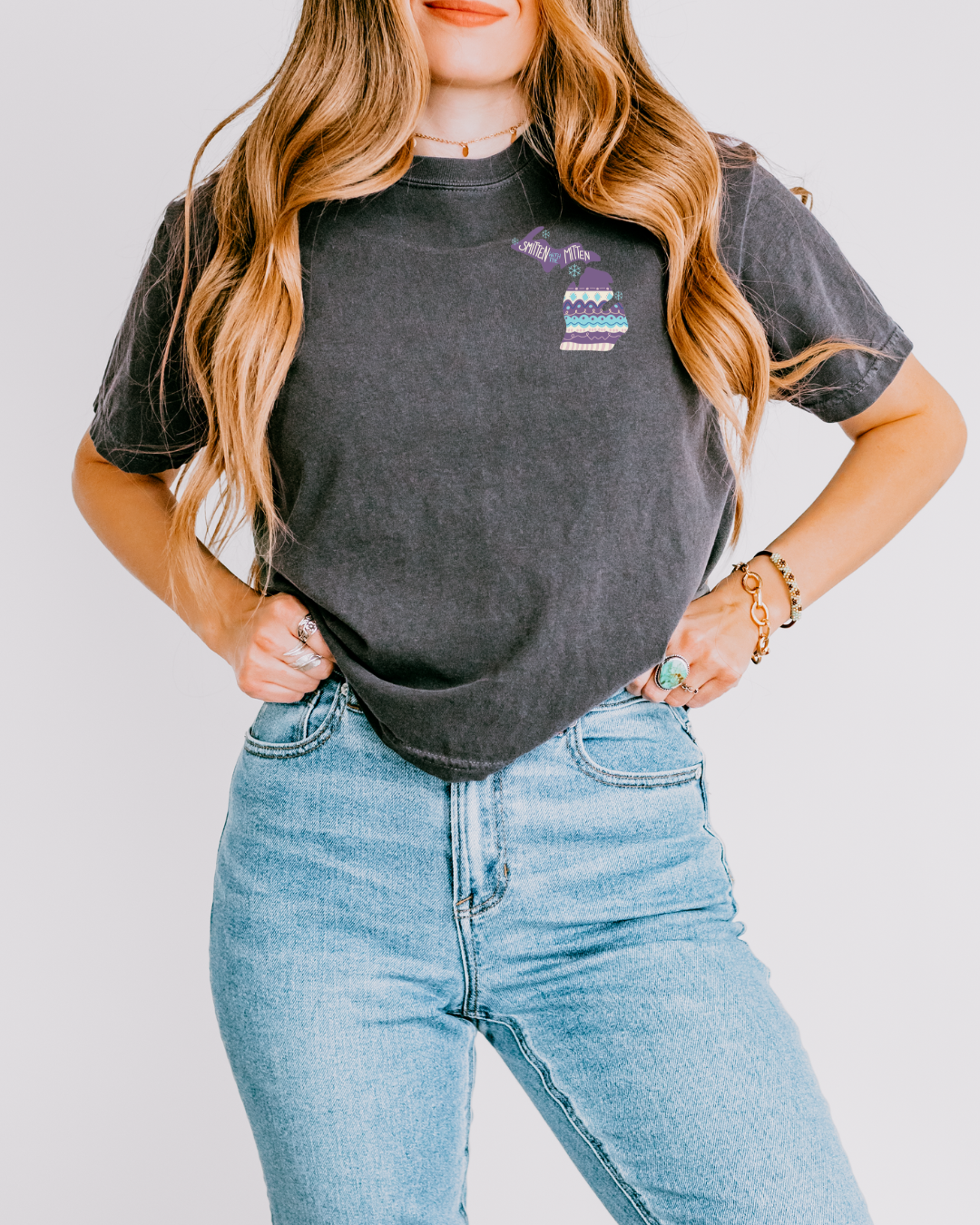 Smitten with the Mitten Sweater Mitten - Unisex Comfort Colors Short-Sleeved Tee