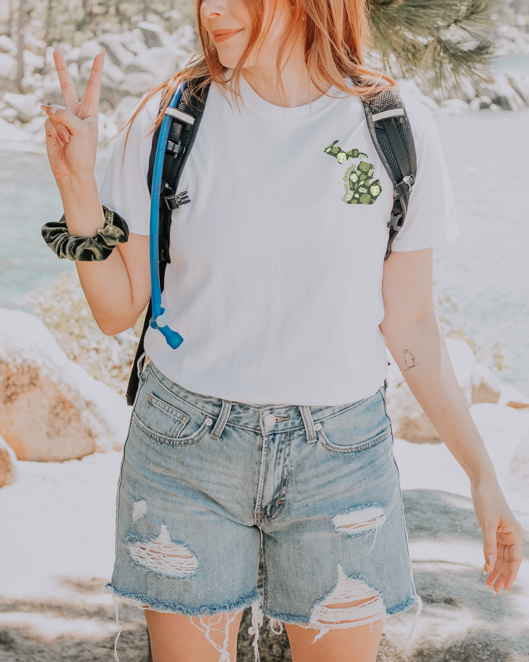 Michigan Green Thumb Houseplant - Unisex Comfort Colors Short-Sleeved Tee