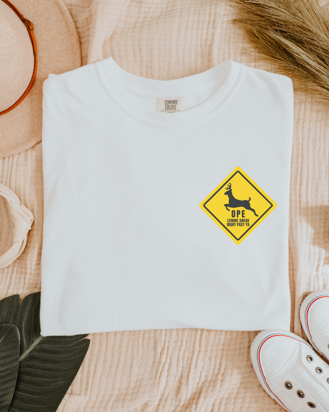 Michigan Ope Deer "Lemme Sneak Right Past Ya" - Unisex Comfort Colors Short-Sleeved Tee