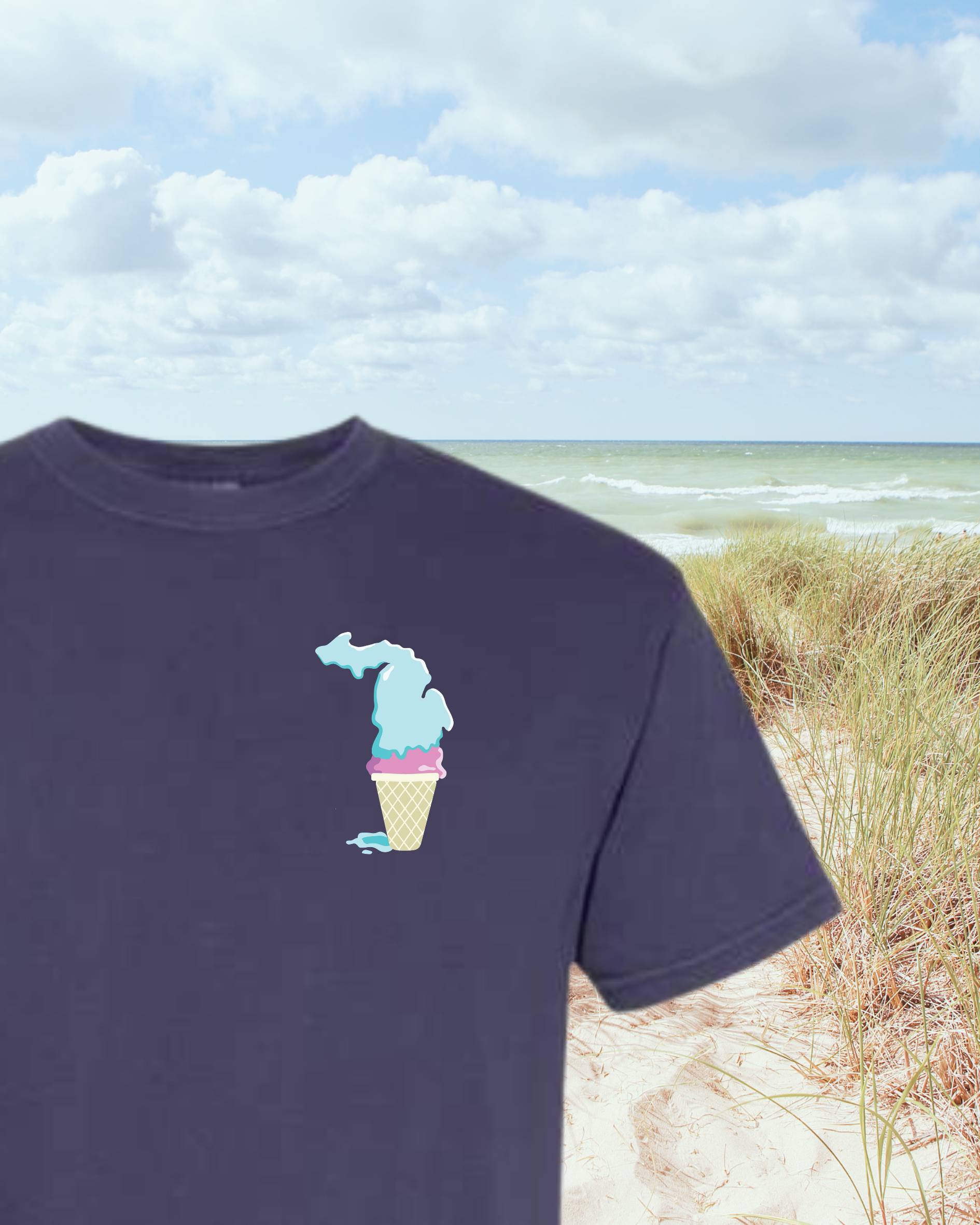 Blue Moon Ice Cream "Sometimes Frozen, Always Fresh" - Unisex Comfort Colors Short-Sleeved Tee