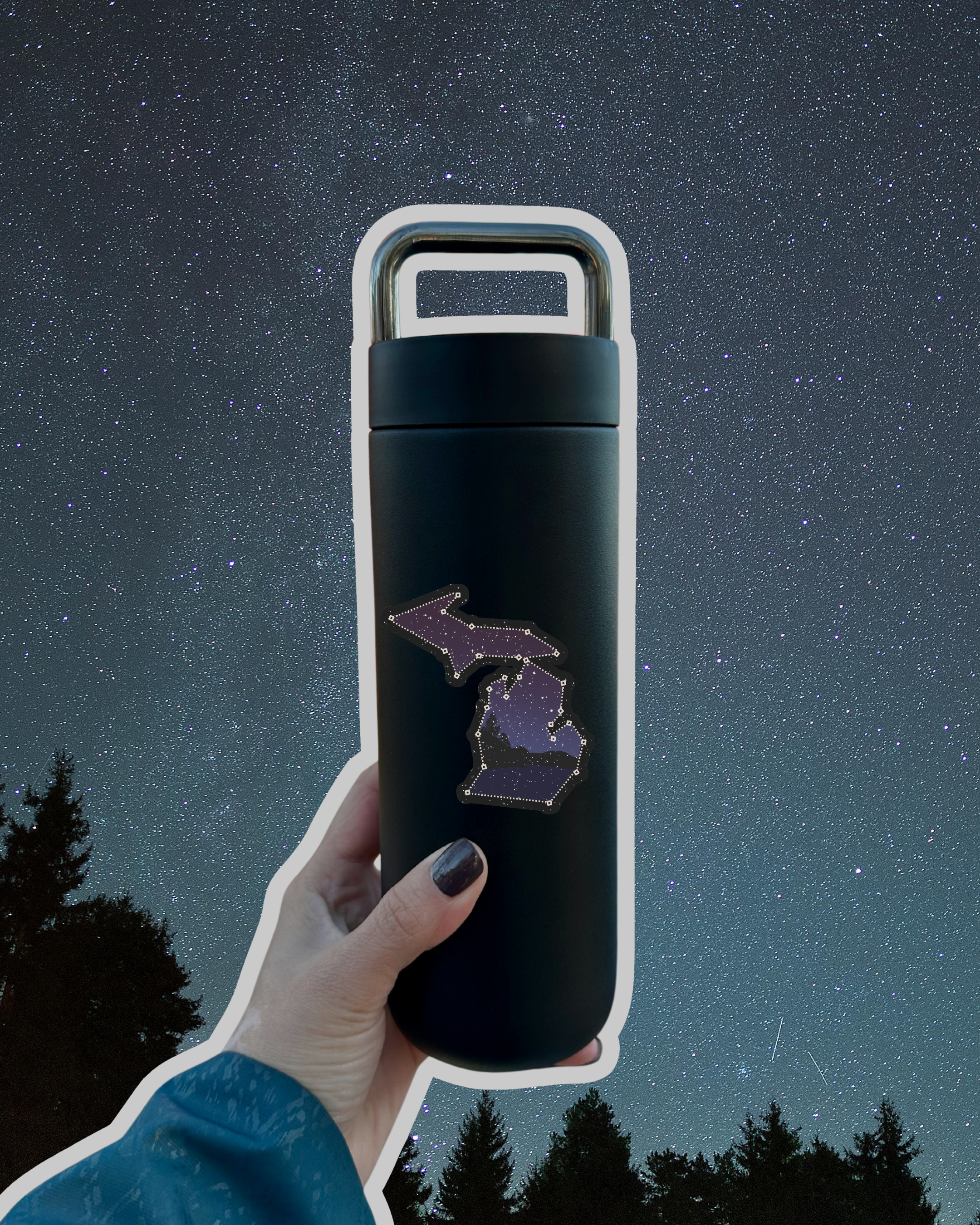 Michigan Constellation Sticker - Waterproof Matte Vinyl