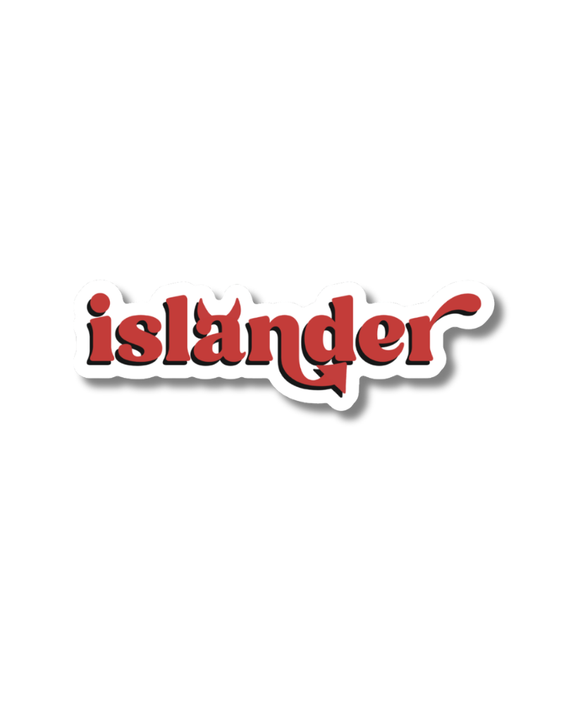 Grosse Ile Islander Red Devil Sticker - Waterproof Matte Vinyl