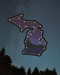 Michigan Constellation Sticker - Waterproof Matte Vinyl