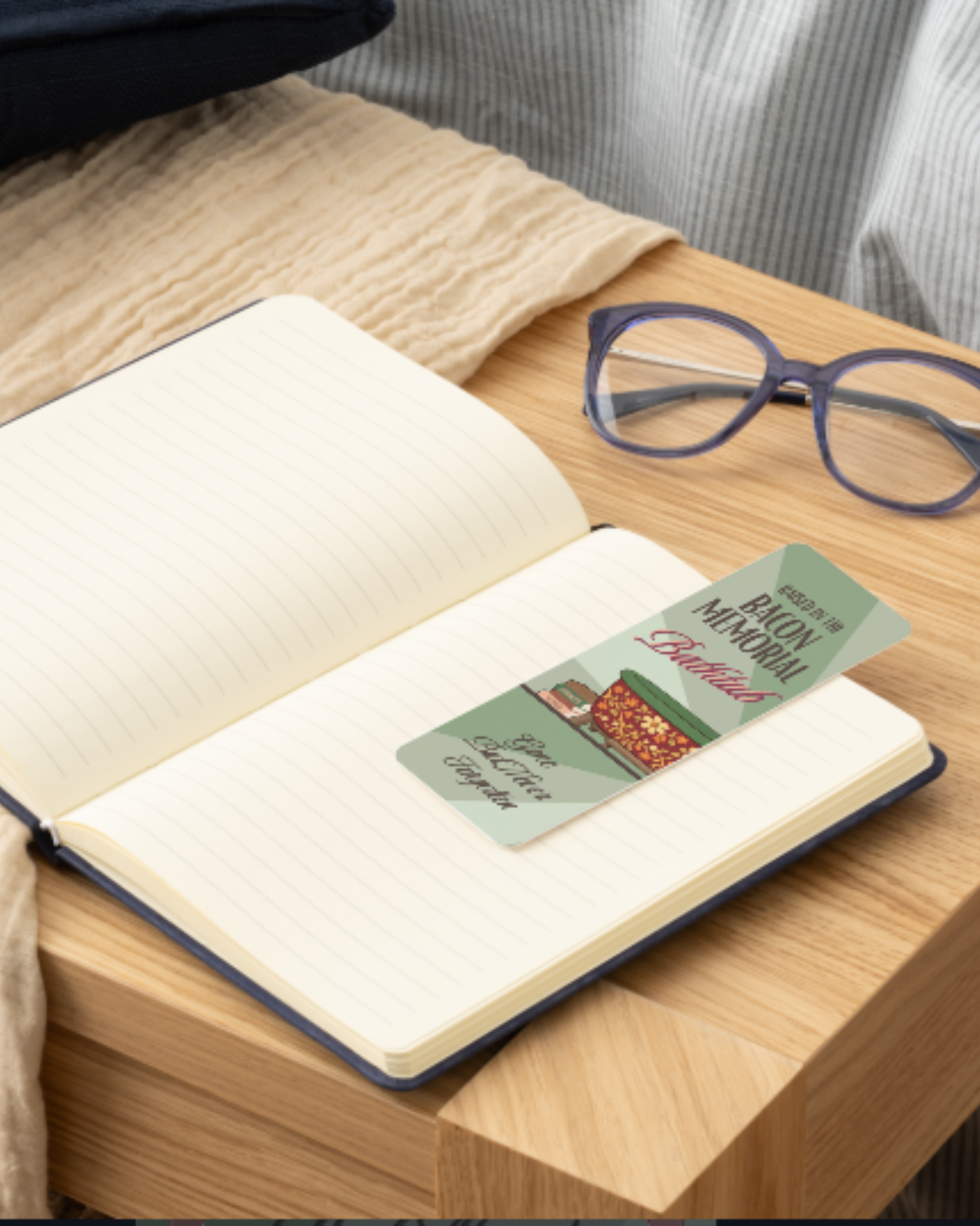 Bacon Memorial Library Bathtub Bookmark- Rip-Proof Matte