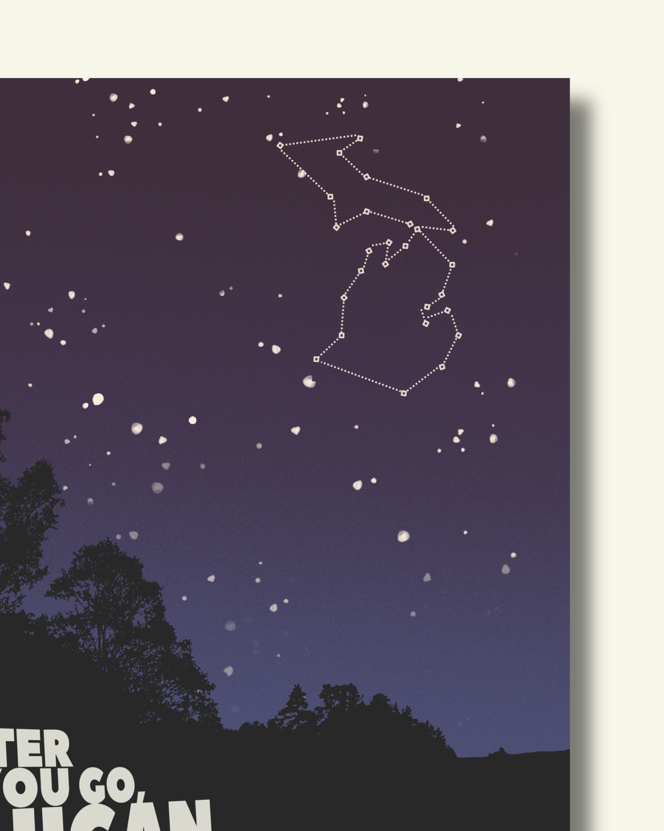 Michigan Constellation Wall Print Poster 16x20