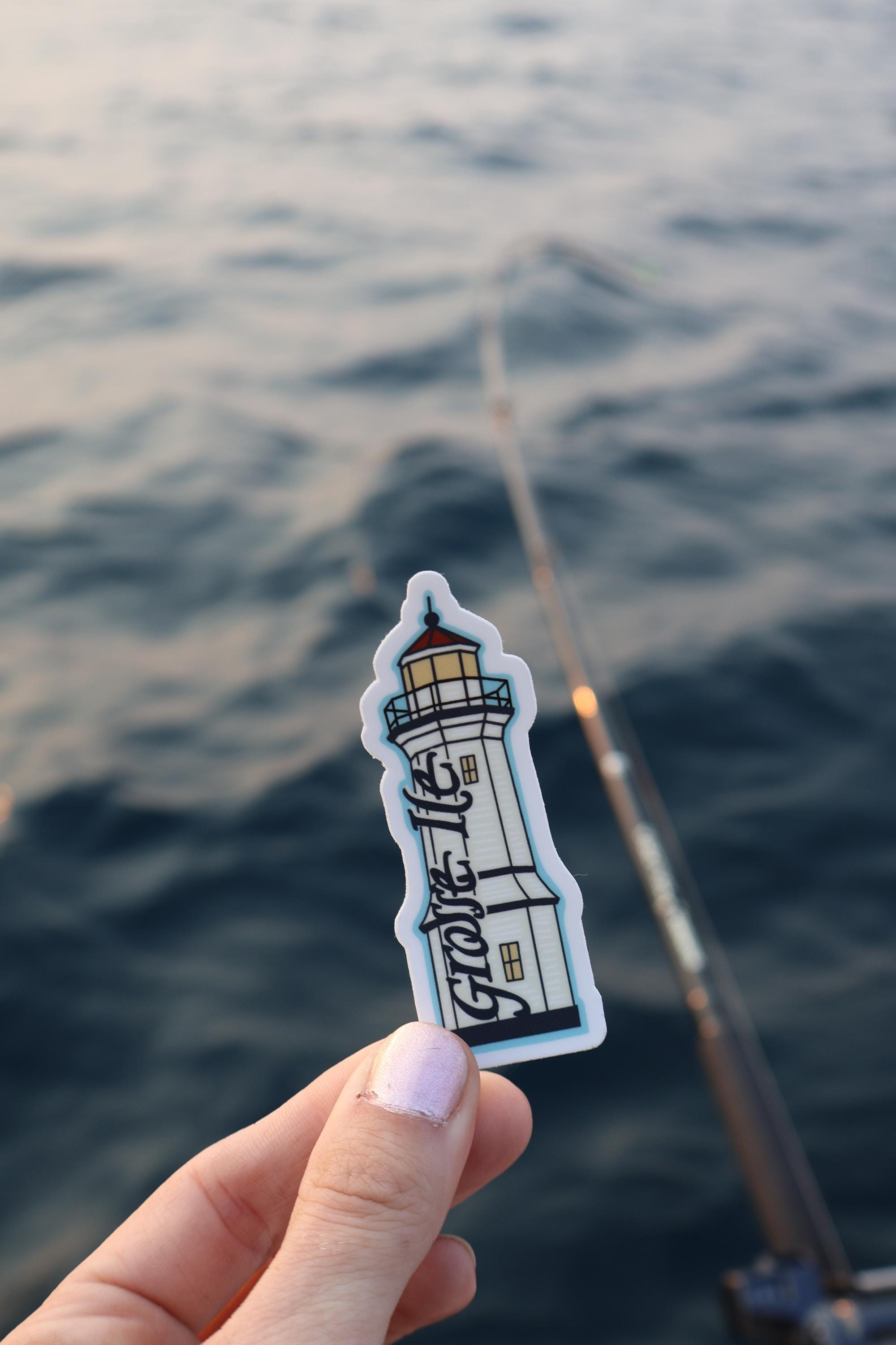Grosse Ile Lighthouse Sticker - Waterproof Matte Vinyl