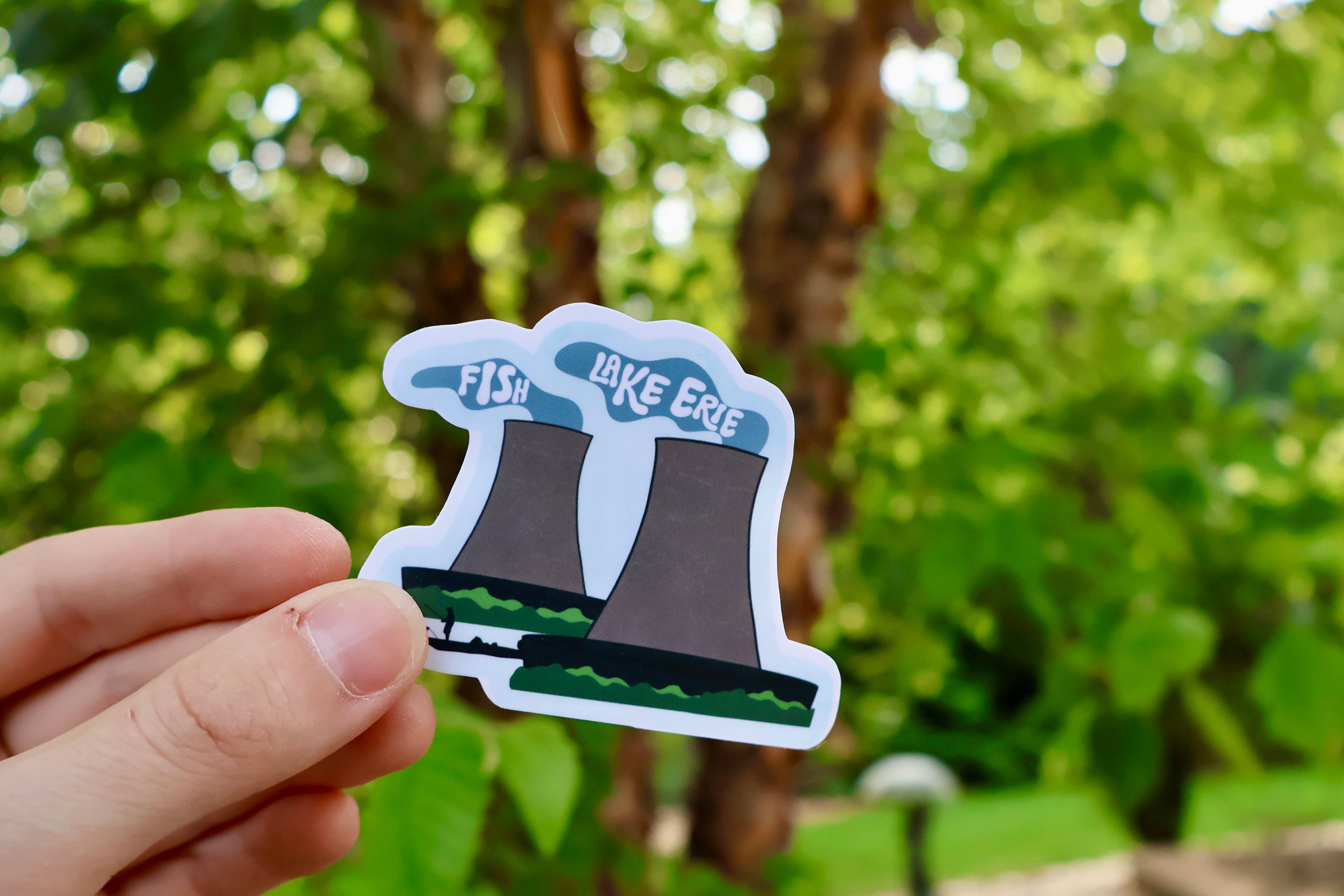 Lake Erie Fermi Stacks Fishing Sticker - Waterproof Matte Vinyl