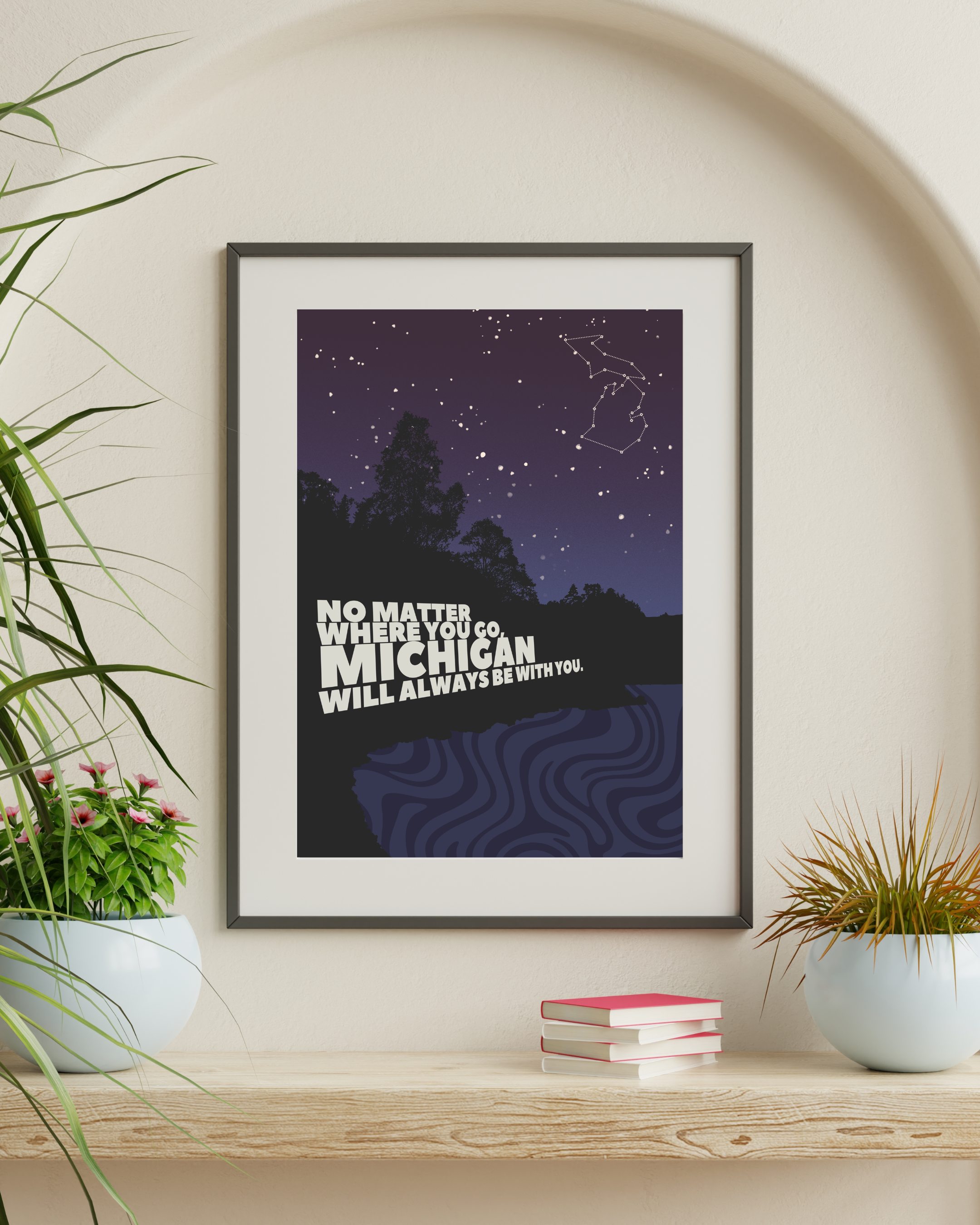 Michigan Constellation Wall Print Poster 16x20