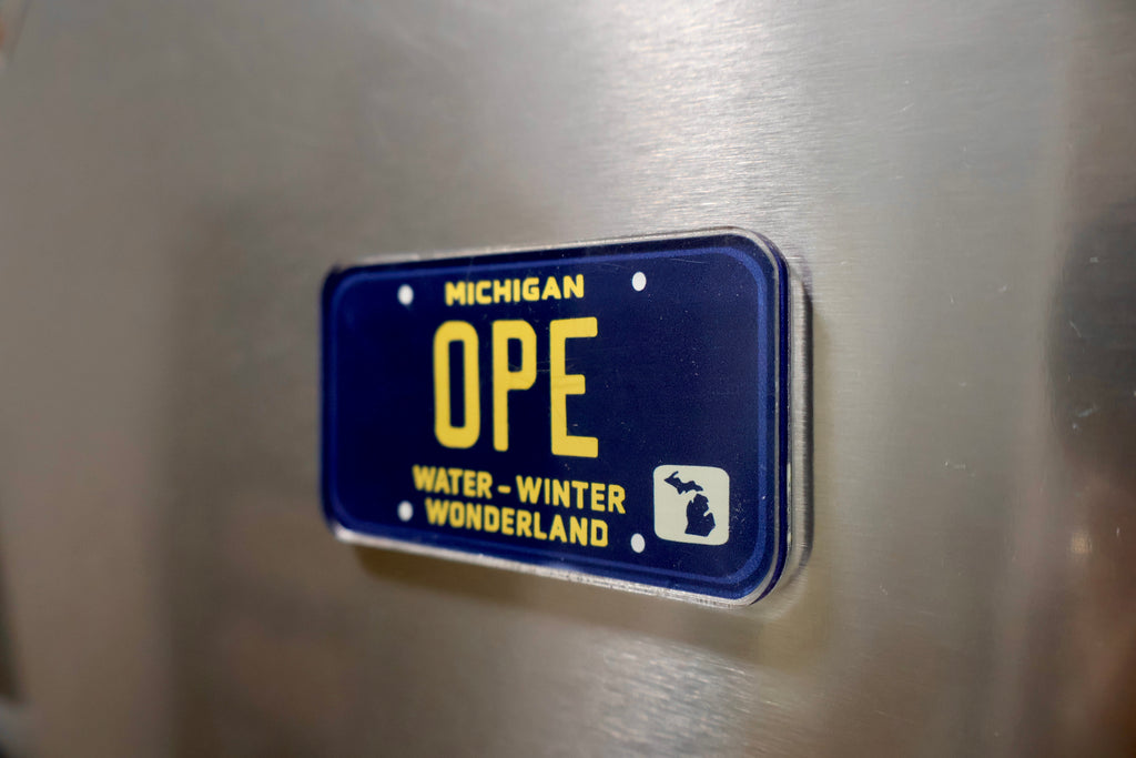 Ope Water Winter Wonderland License Plate Acrylic Magnet