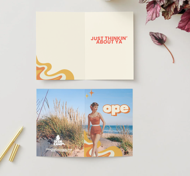 Michigan Beach Ope! Just Thinkin’ About Ya Greeting Card