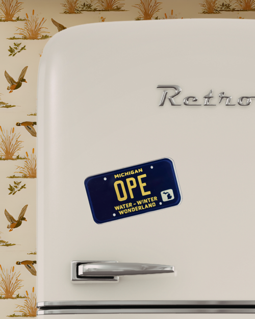 Ope Water Winter Wonderland License Plate Acrylic Magnet – Fish