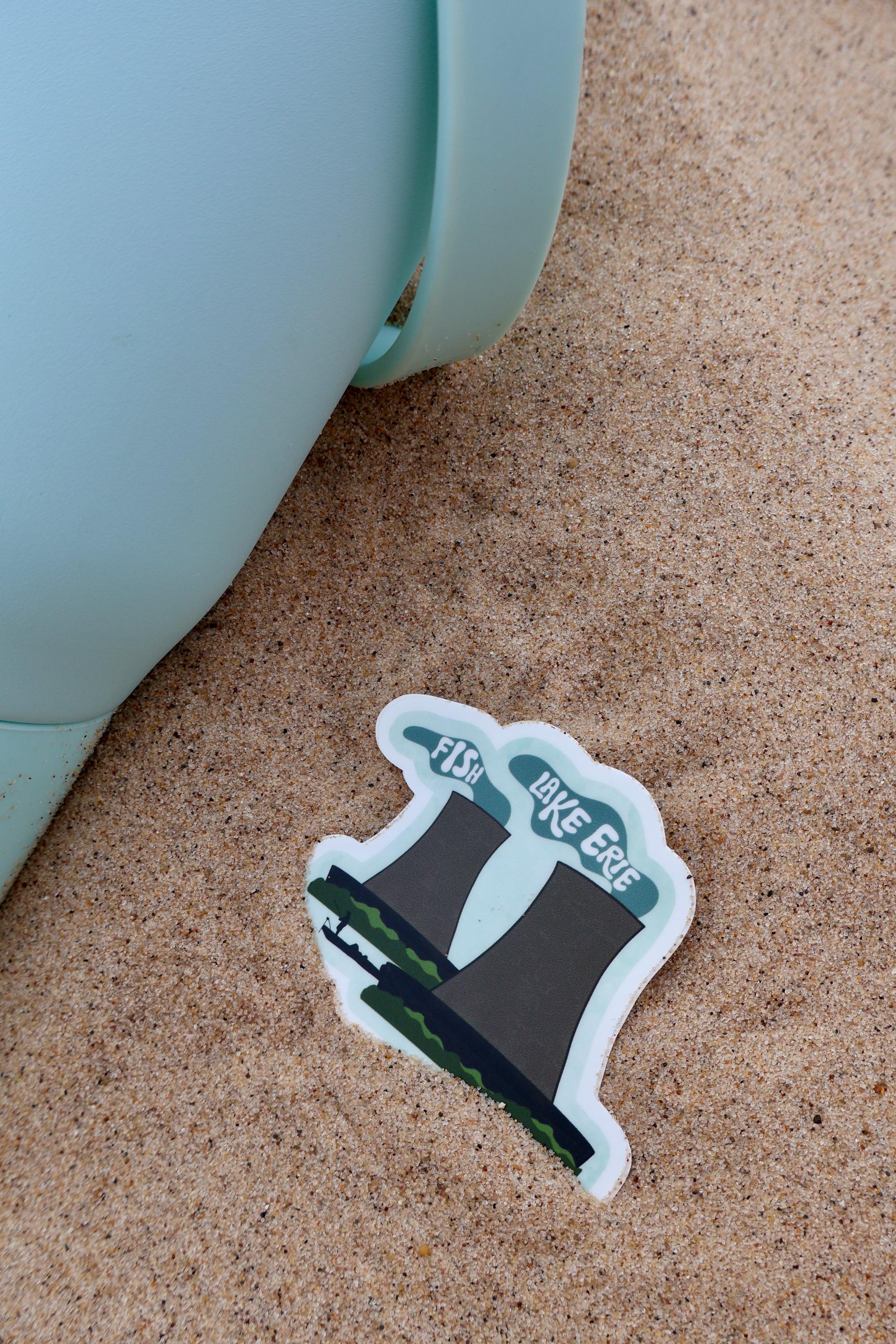 Lake Erie Fermi Stacks Fishing Sticker - Waterproof Matte Vinyl