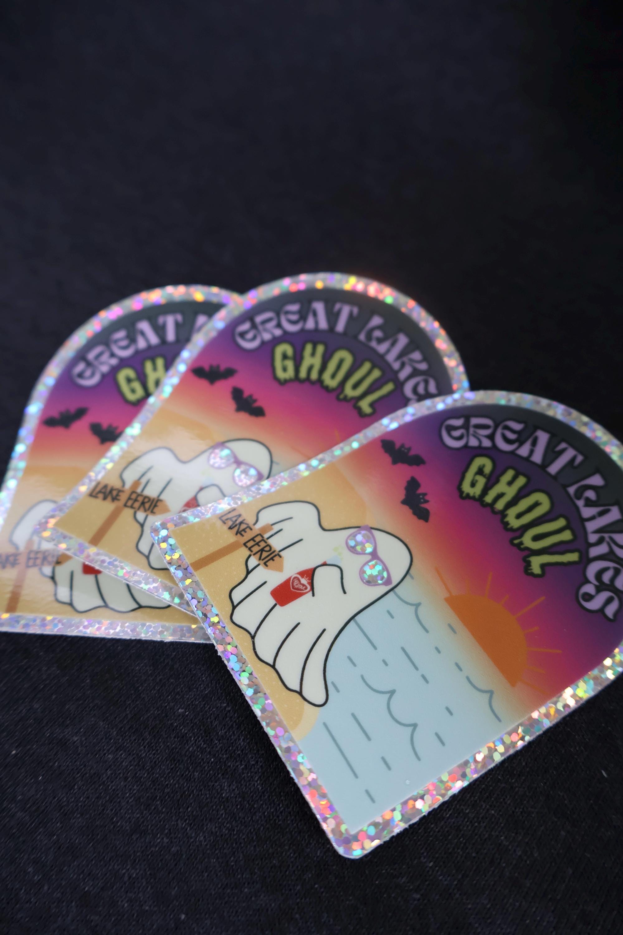 Spooky Great Lakes Ghoul Midwest Sticker Lake Erie - Waterproof Matte Vinyl