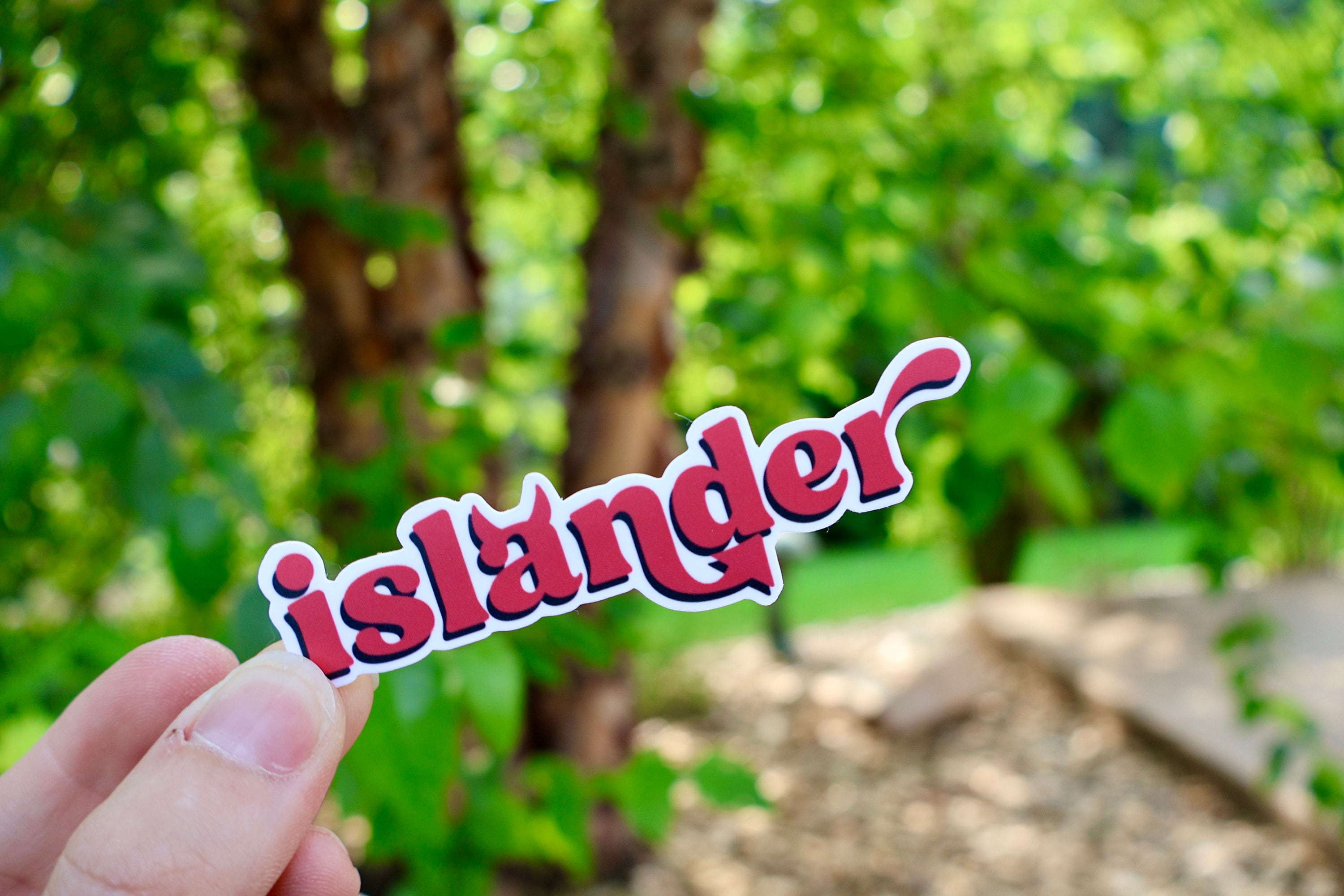 Grosse Ile Islander Red Devil Sticker - Waterproof Matte Vinyl