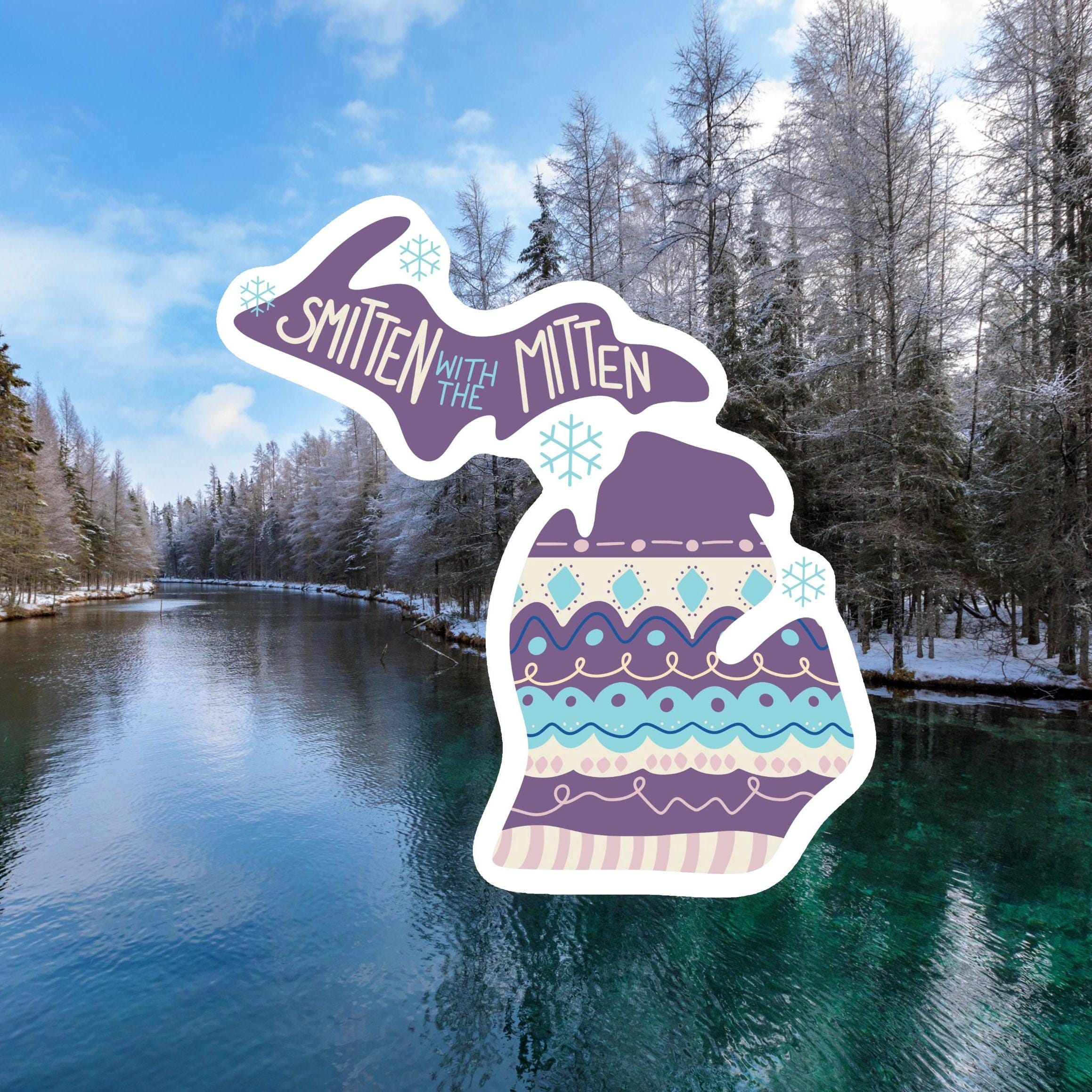 Michigan Winter Mitten Sticker - Waterproof Matte Vinyl